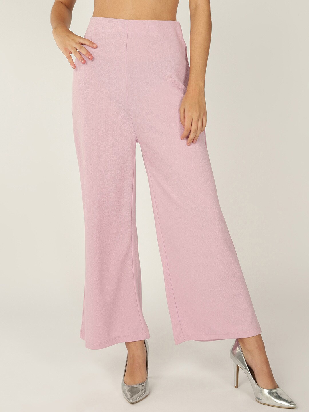 

DressBerry Women Wide Leg Palazzos, Pink