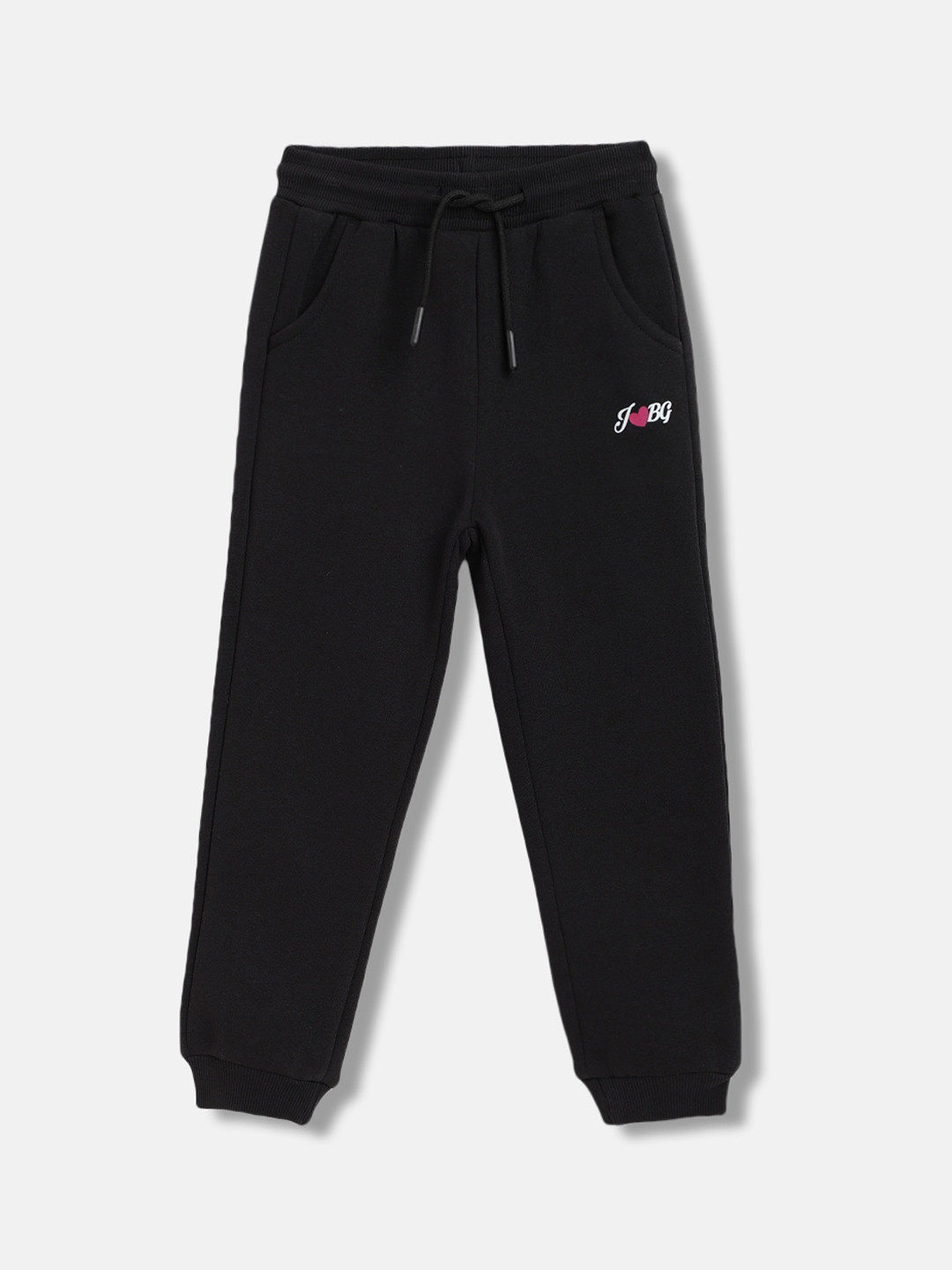 

Blue Giraffe Girls Regular Fit Trackpants joggers, Black