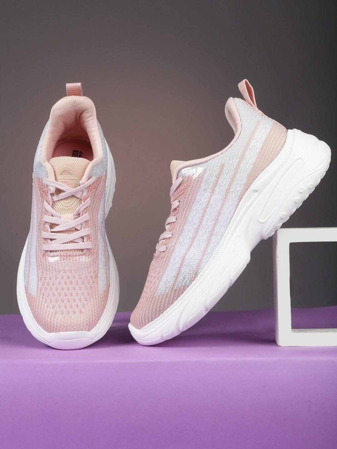 

ASIAN Women SUPERFLY-12 Mesh Running Shoes, Peach