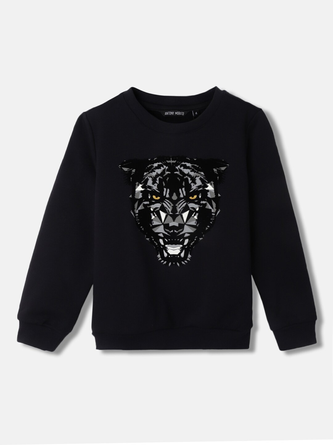 

Antony Morato Boys Graphic Printed Round Neck Pullover Sweatshirt, Navy blue