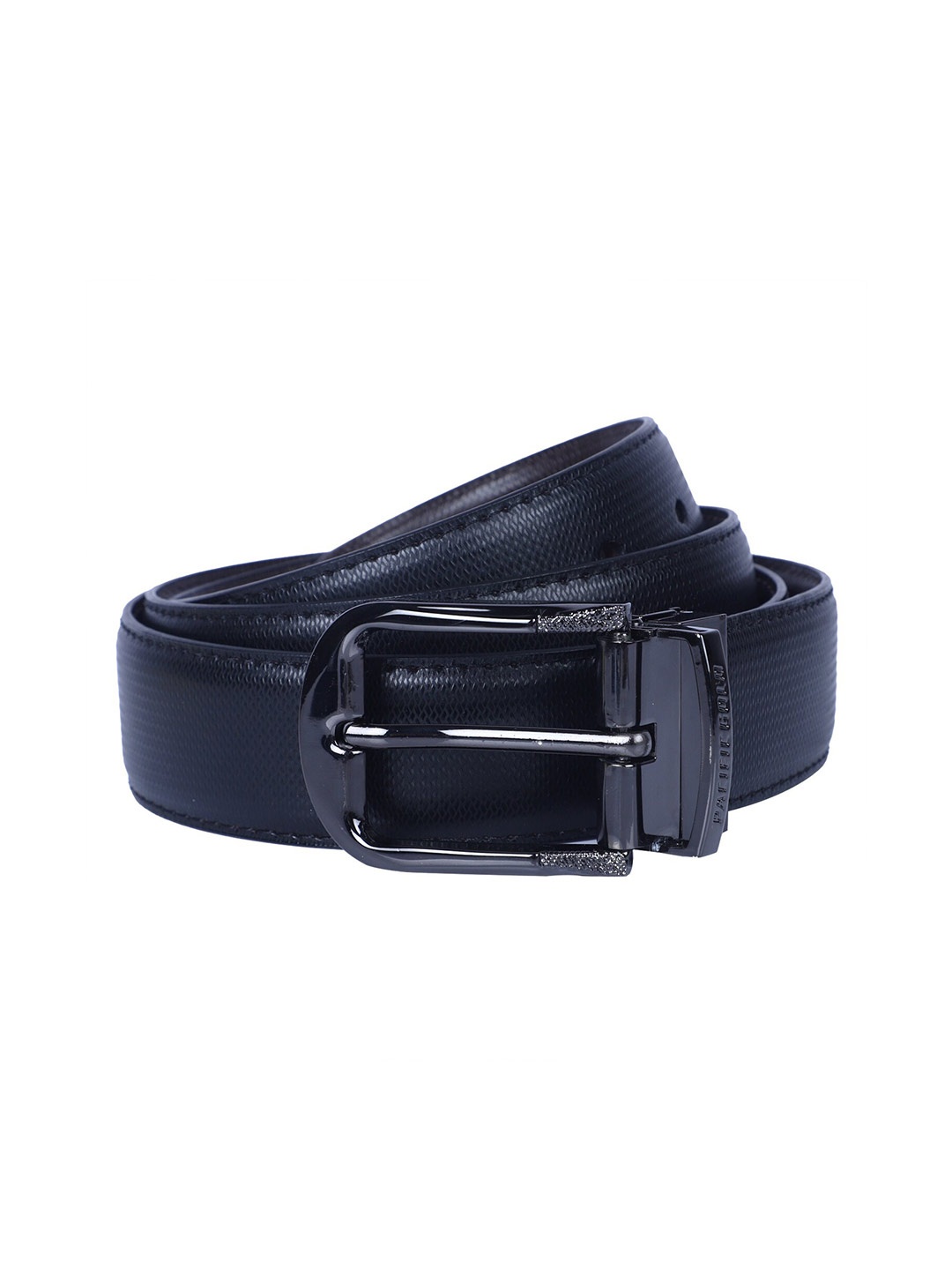 

Pacific Gold Men Textured Reversible Belt, Navy blue