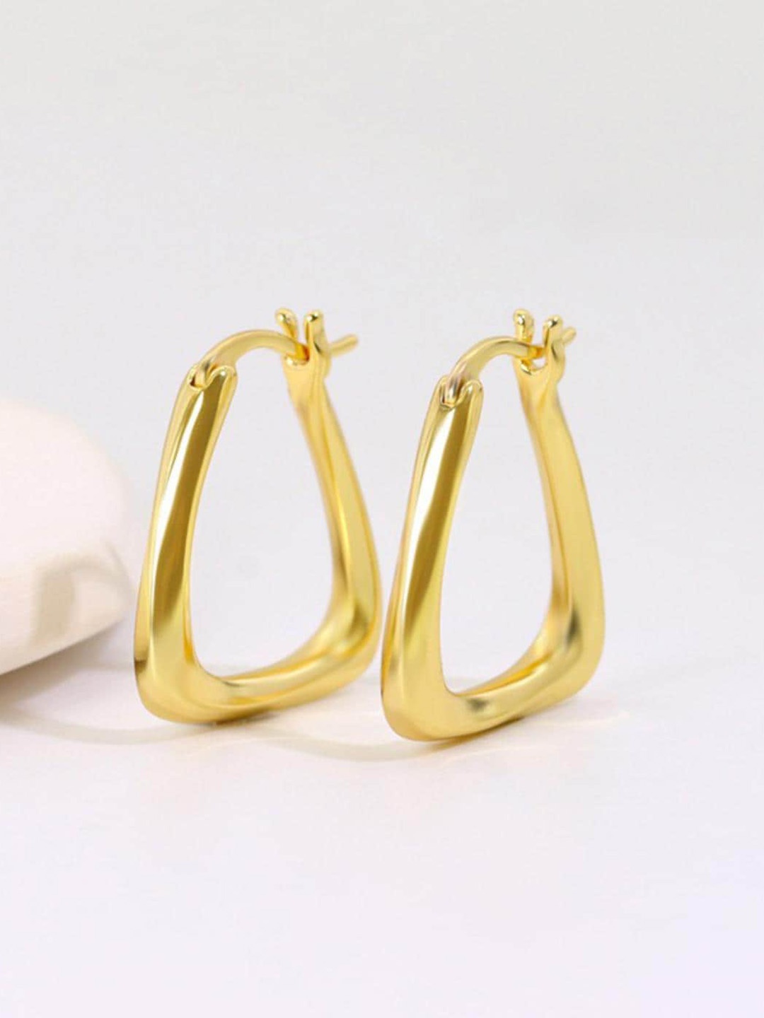 

MYKI Stainless Steel Gold-Plated Hoop Earrings