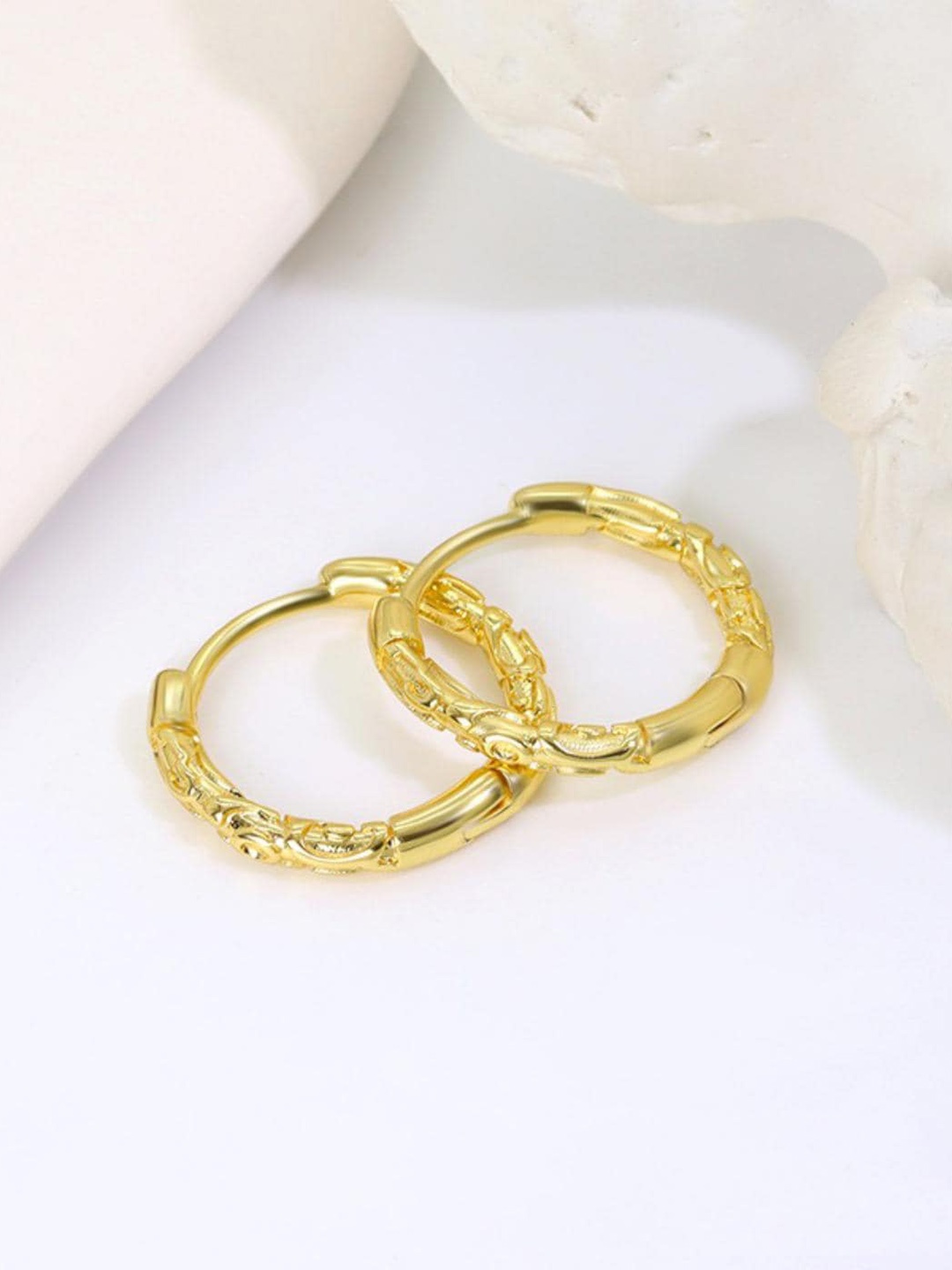 

MYKI Gold-Plated Contemporary Hoop Earrings