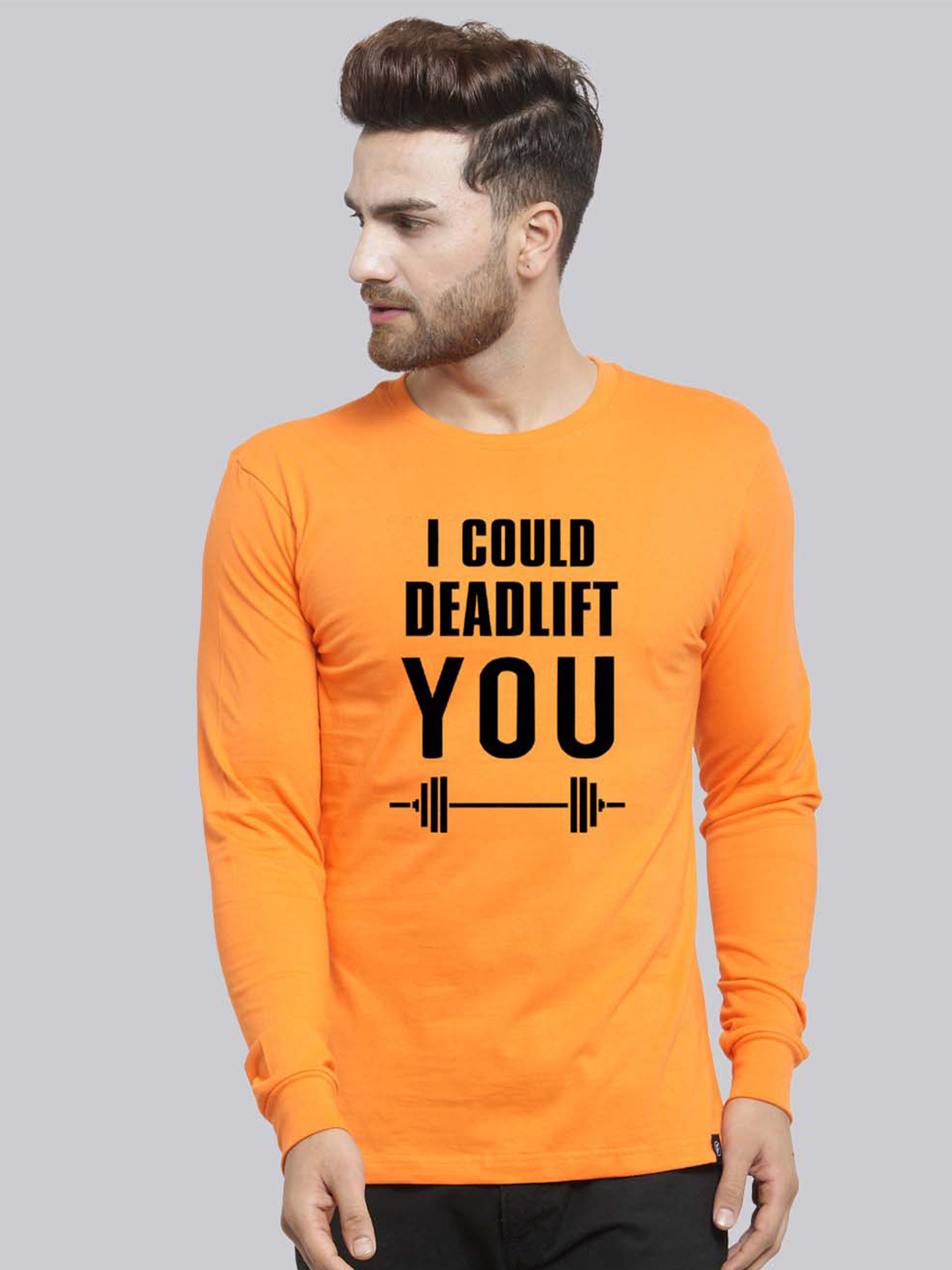 

Friskers Typography Printed Pure Cotton T-shirt, Orange