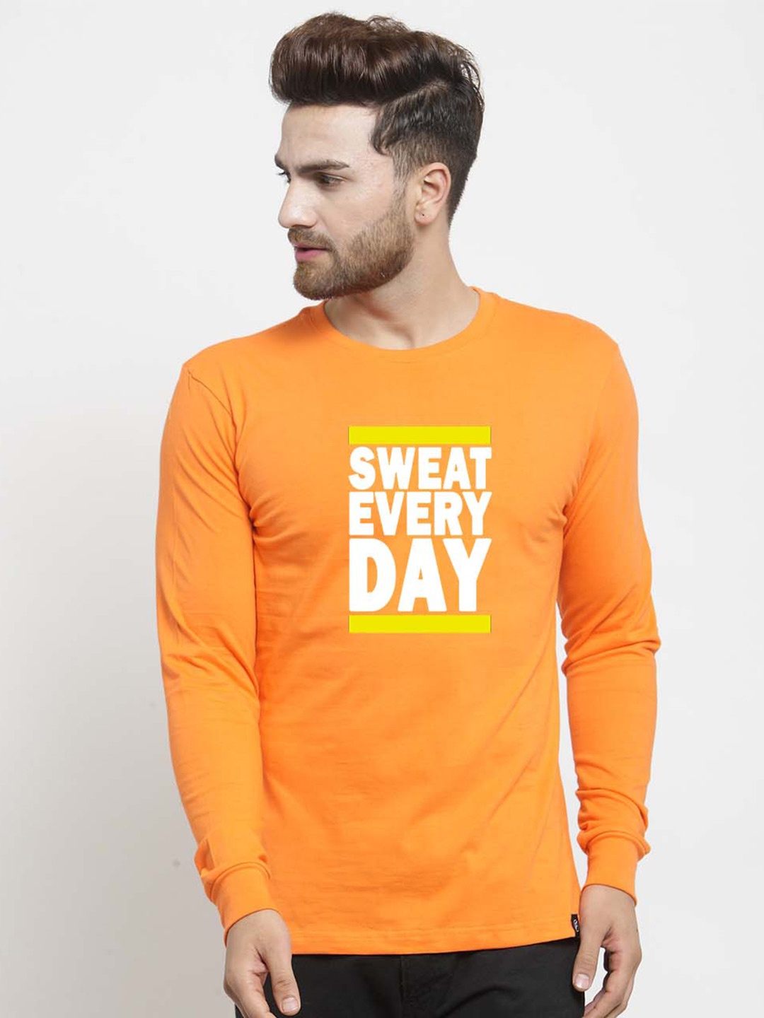 

Friskers Typography Printed Pure Cotton T-shirt, Orange