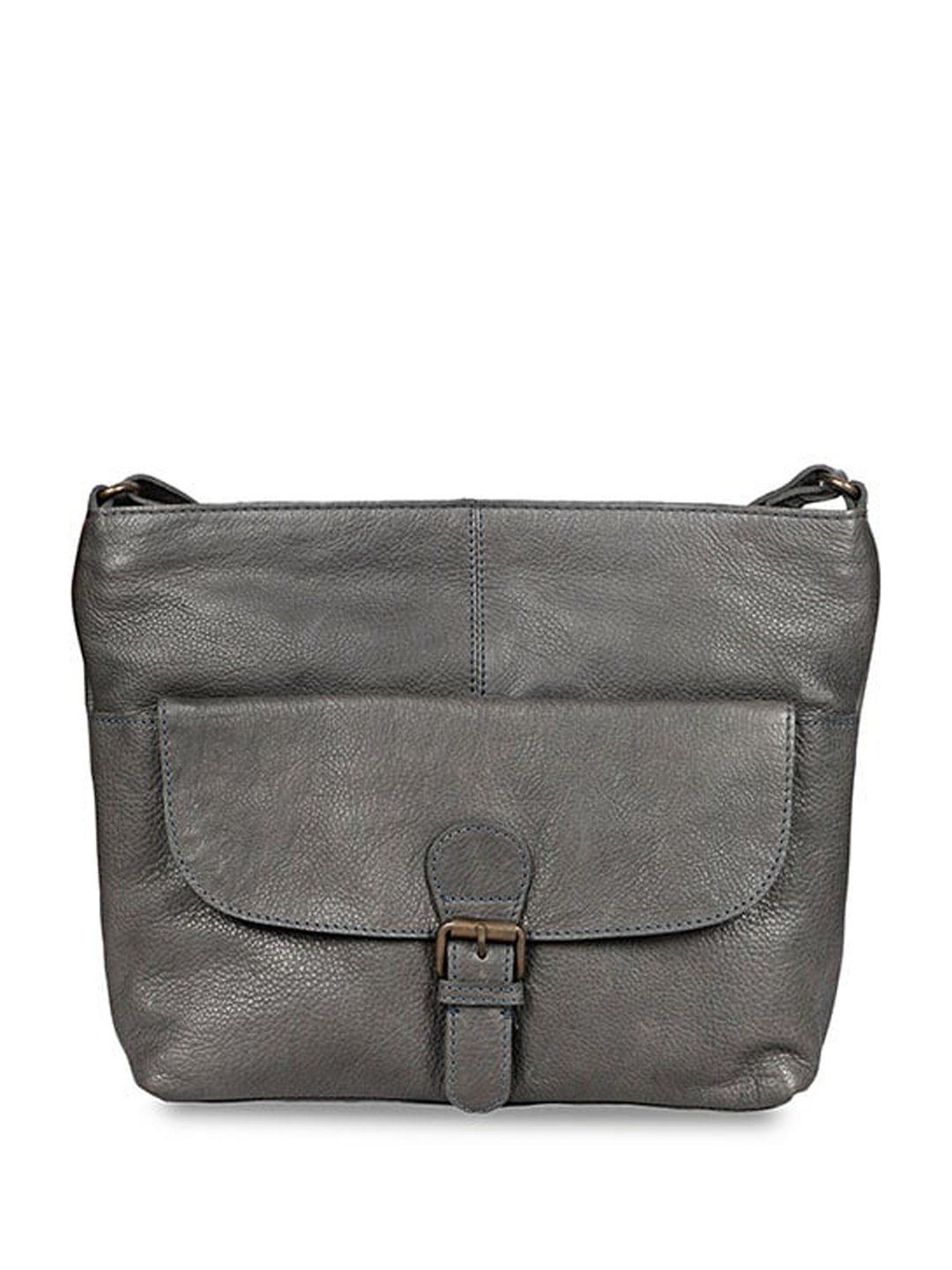 

Favore Textured Leather Structured Sling Bag, Grey