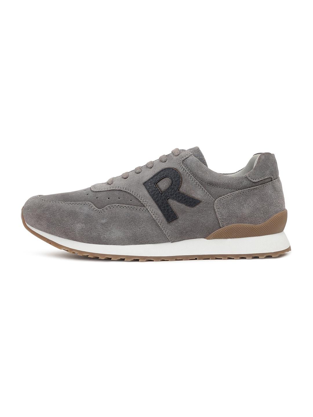 

RARE RABBIT Men Bristol Perforated Suede Sneakers, Grey
