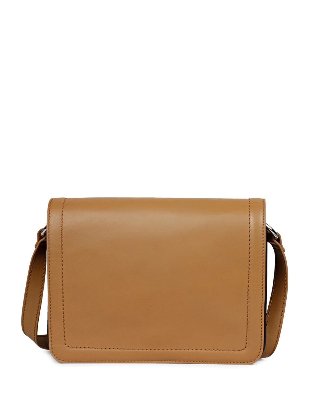 

Saint G Leather Structured Sling Bag, Tan