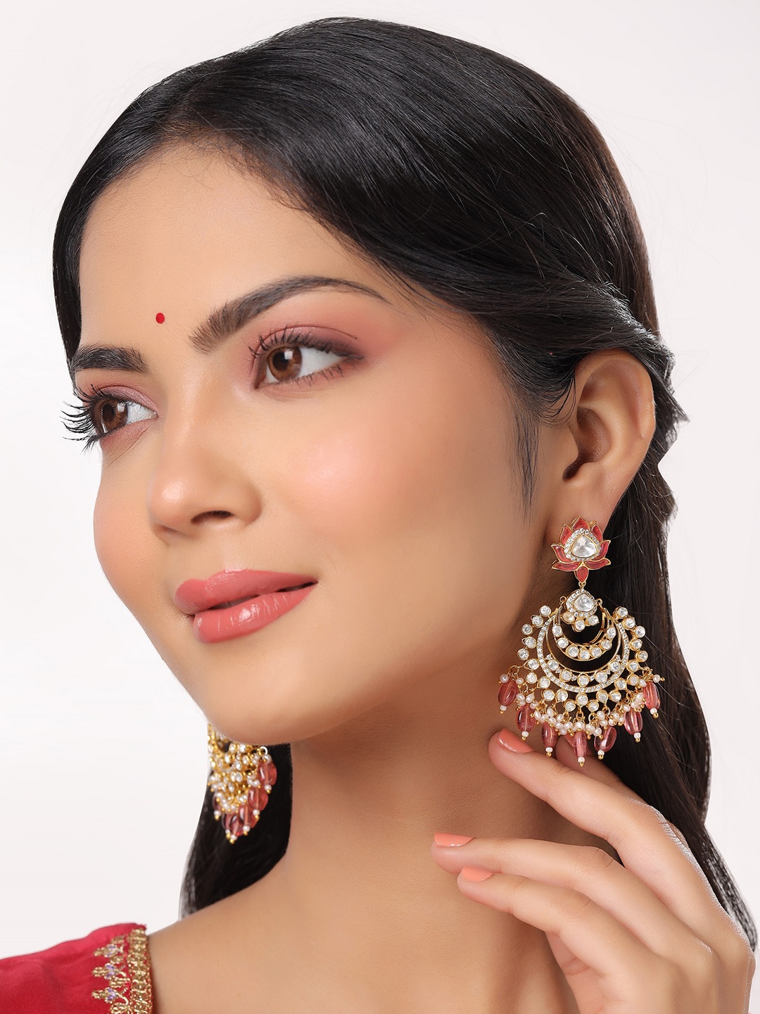 

Kicky And Perky Gold-Plated 925 Sterling Silver Floral Drop Earrings