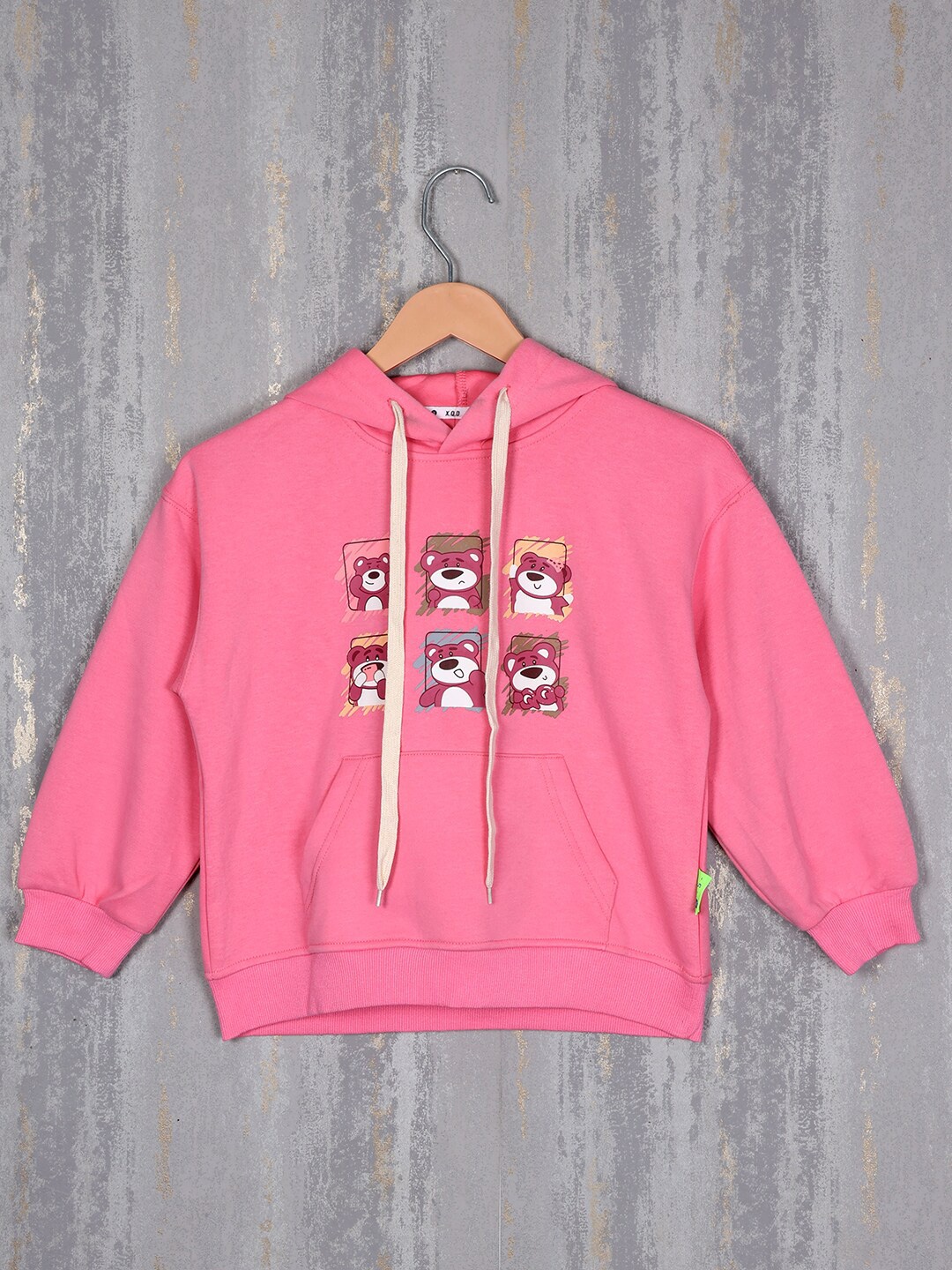 

Steele Girls Graphic Printed Hooded Pure Cotton Sweatshirt, Pink