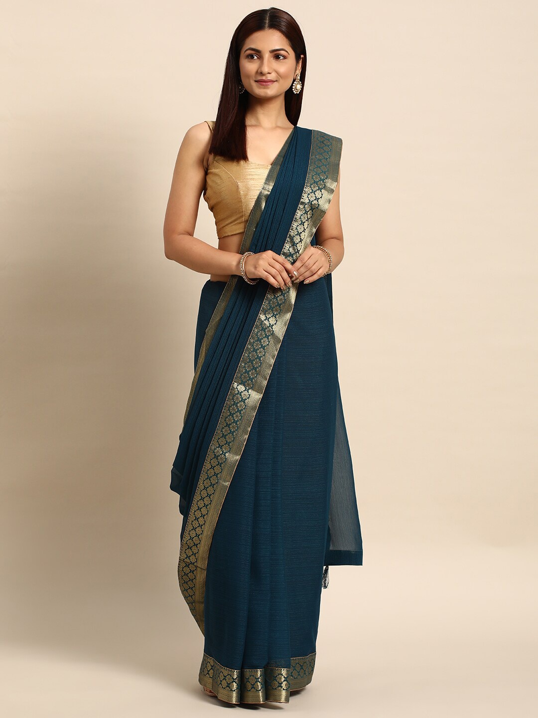 

KALINI Zari Saree, Blue
