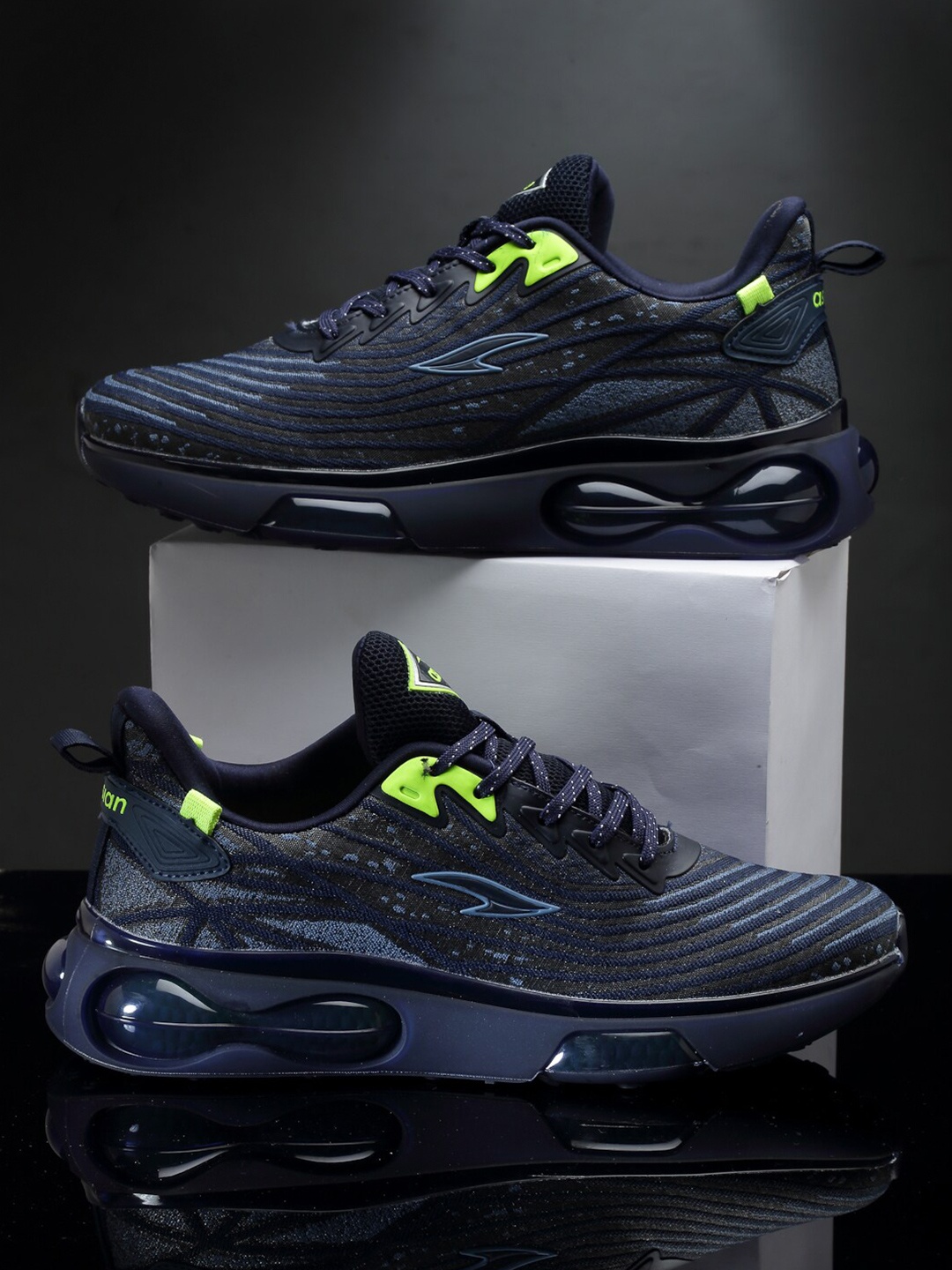 

ASIAN Men Airweave-02 Lace-Up Running Shoes, Navy blue