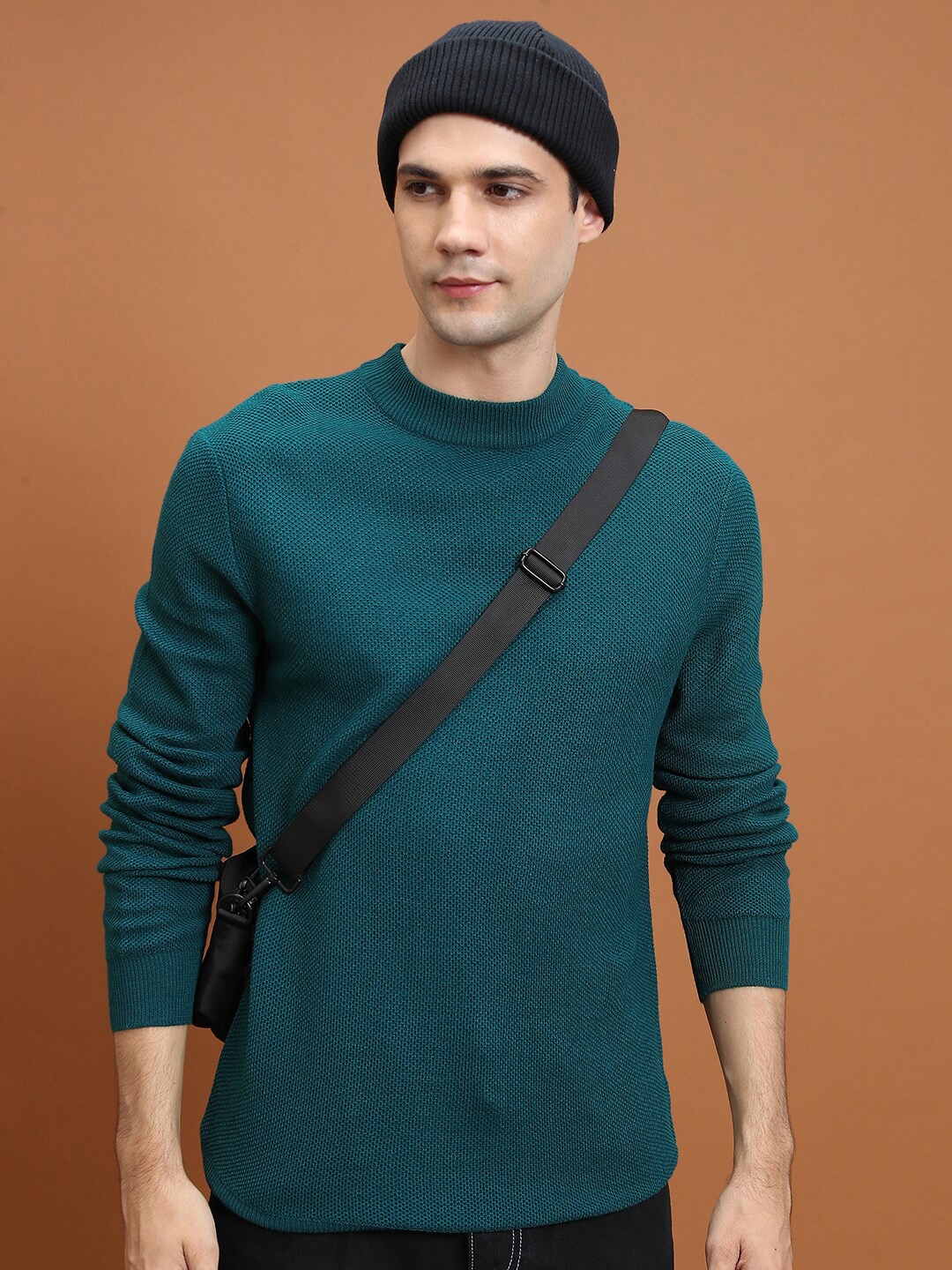 

HIGHLANDER Round Neck Acrylic Pullover, Green