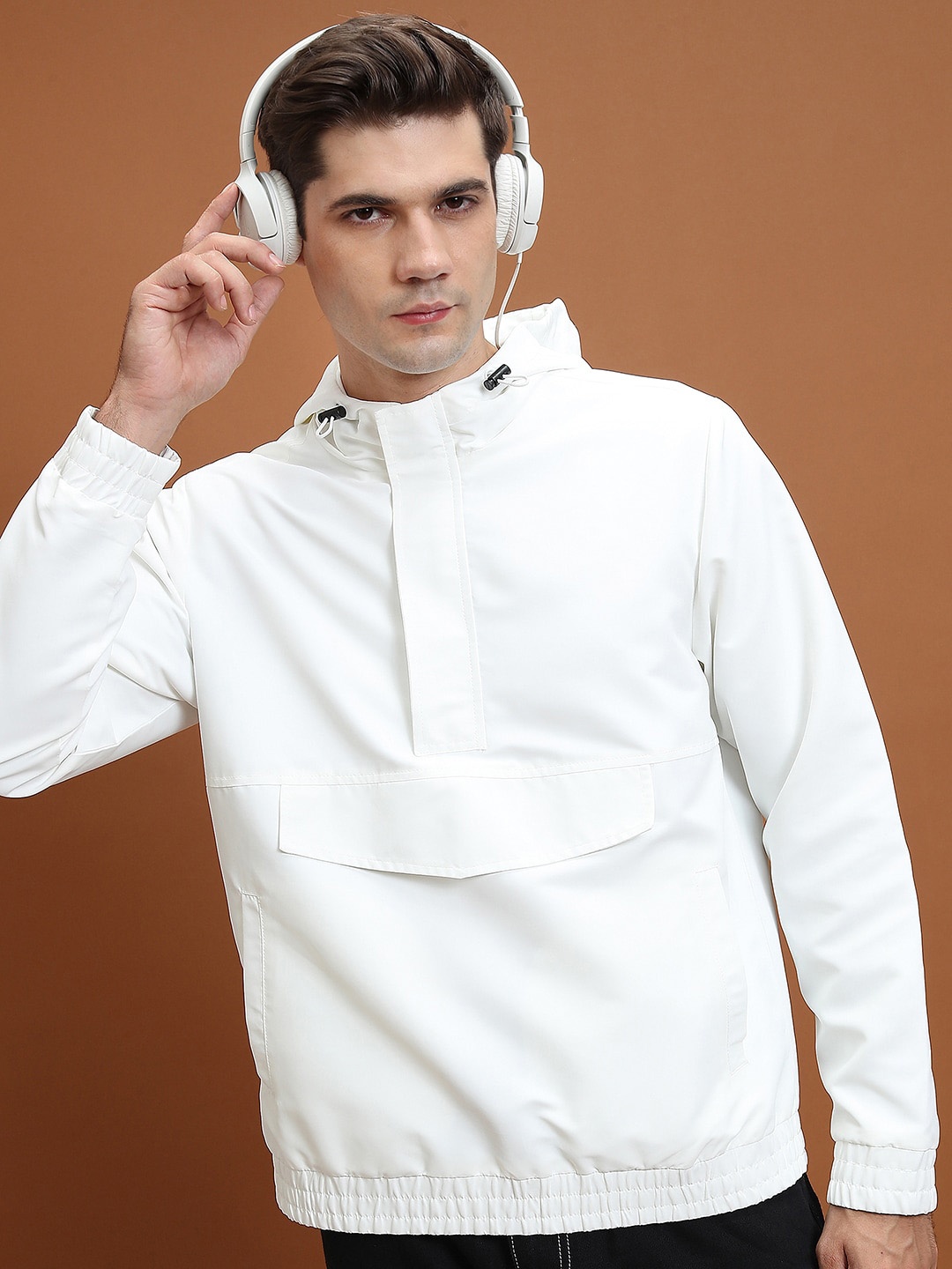 

HIGHLANDER White Hooded Bomber Jacket