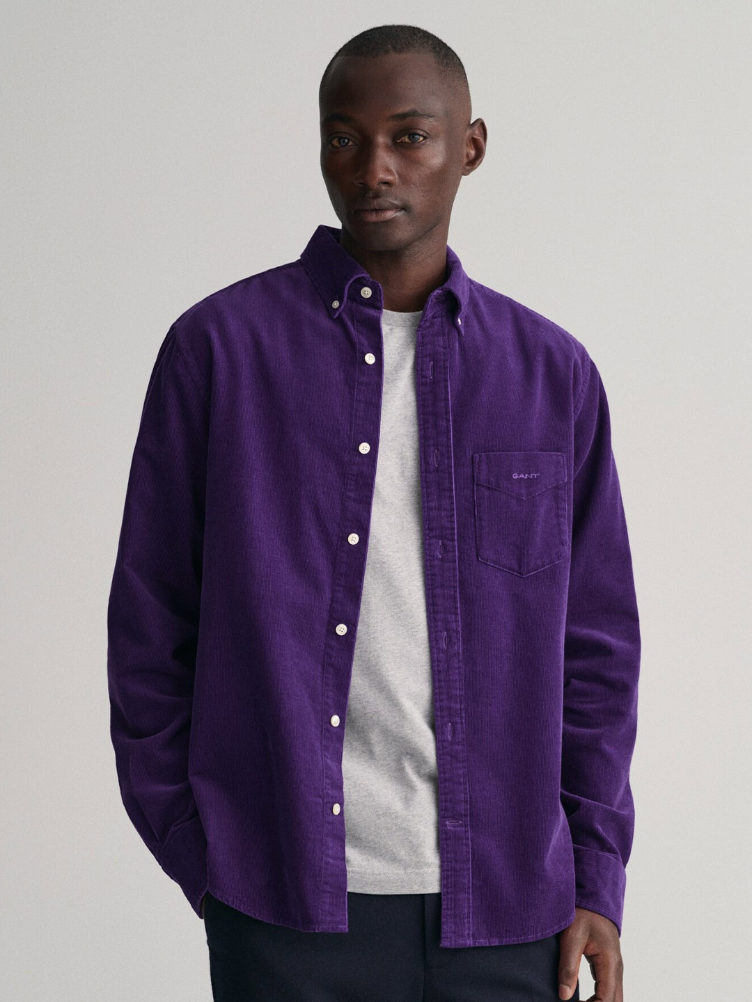 

GANT Regular Fit Button Down Corduroy Shirts, Purple