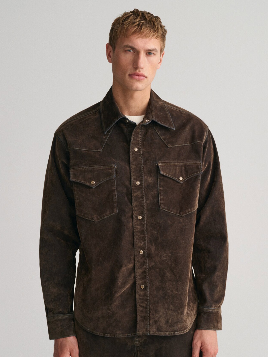 

GANT Opaque Printed Casual Shirt, Brown