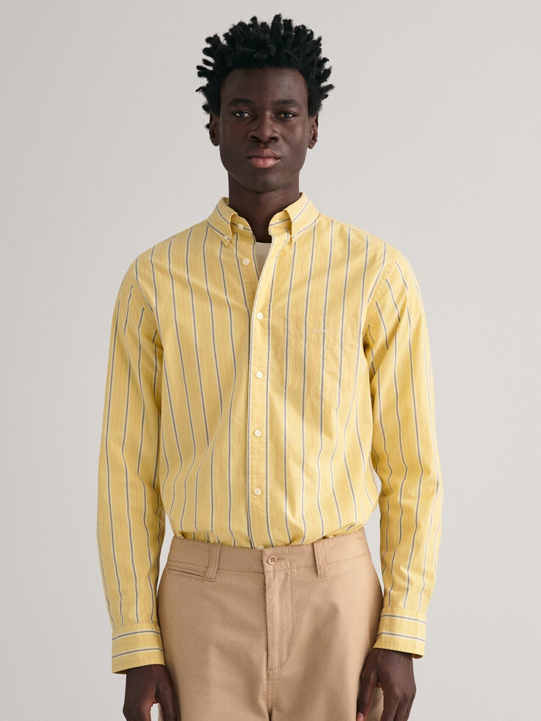 

GANT Regular Fit Button Down Striped Shirts, Yellow