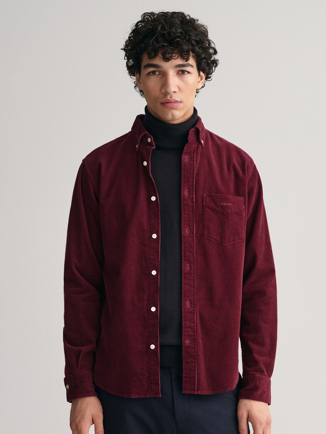 

GANT Regular Fit Button Down Corduroy Shirts, Burgundy