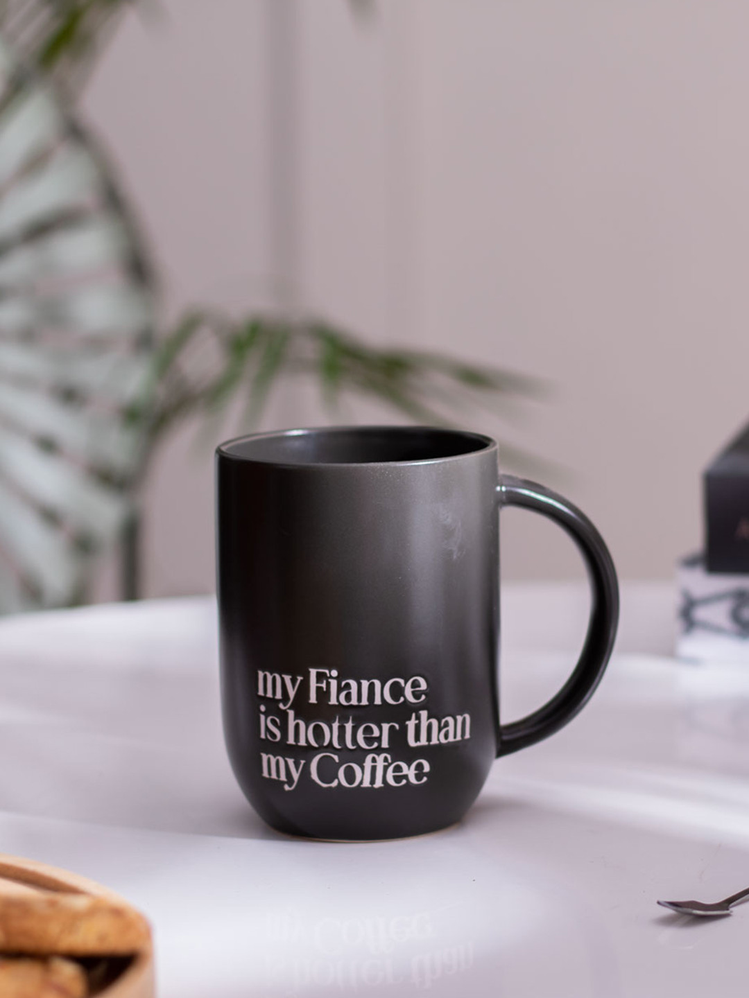 

THEDECORKART Black & White Text or Slogans Printed Ceramic Matte Mugs 300 ml