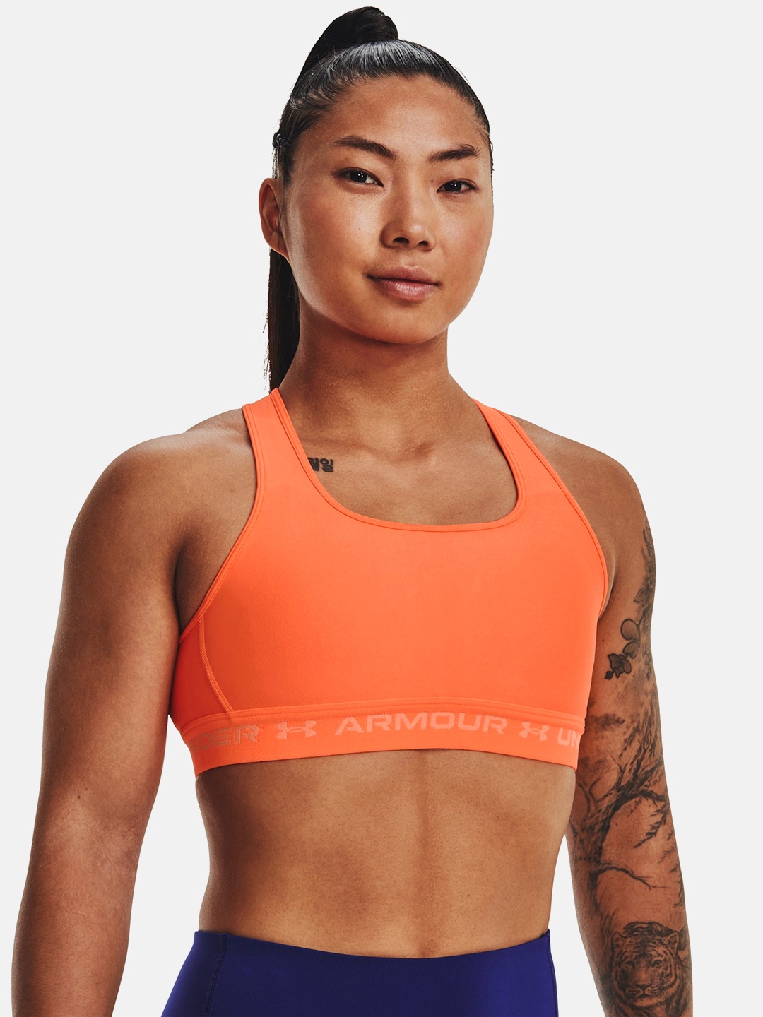 

UNDER ARMOUR Full Coverage Lightly Padded Crossback Bra, Orange