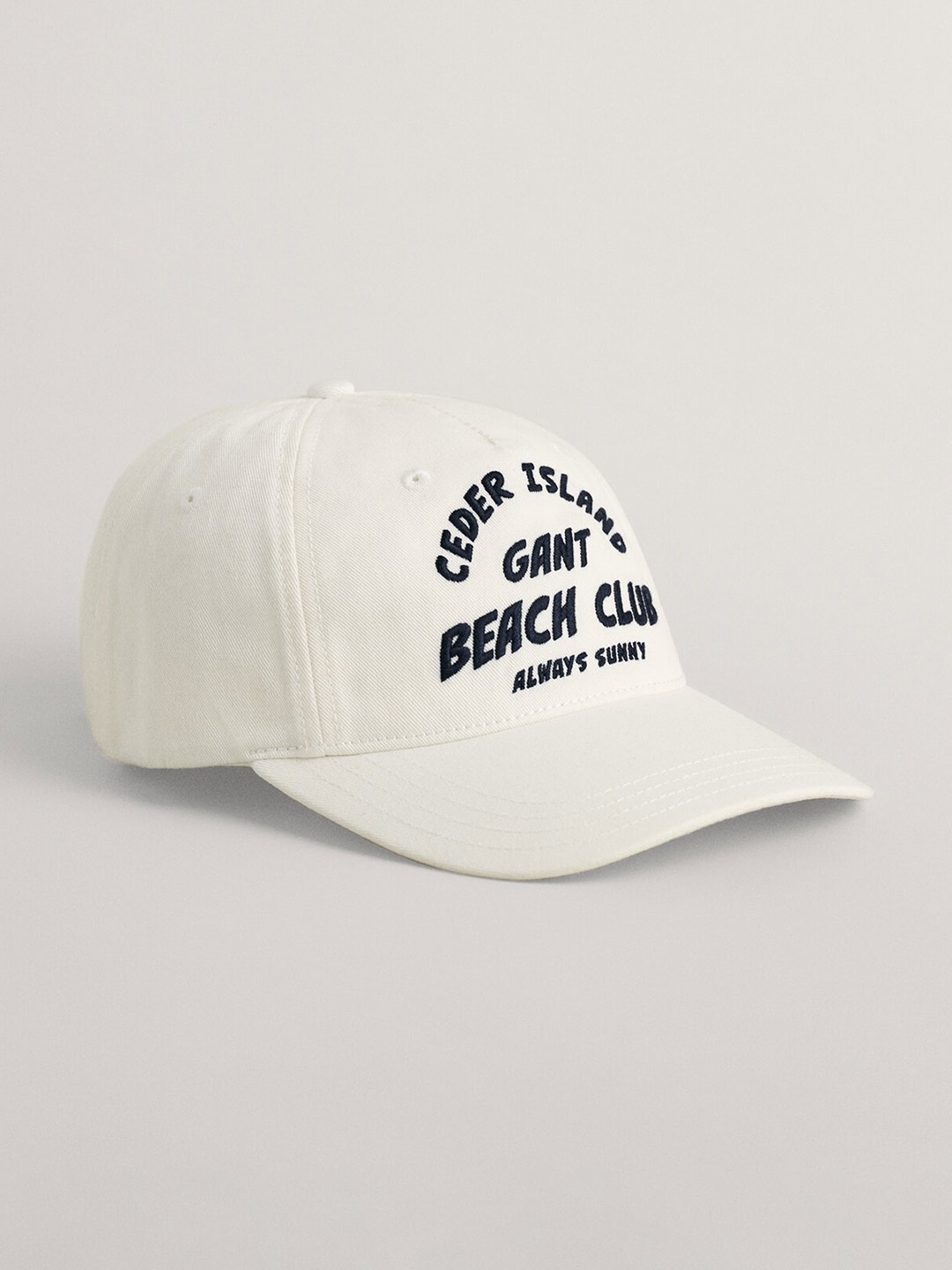 

GANT Men Embroidered Pure Cotton Baseball Cap, Off white