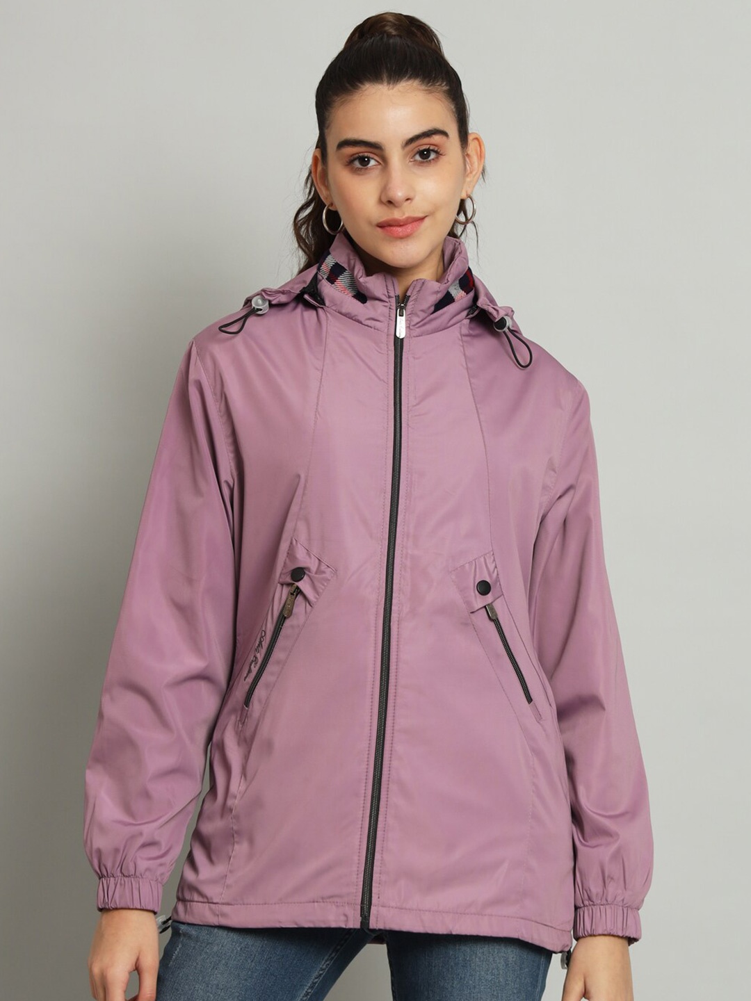 

ANTI CULTURE Hooded Long Sleeves Sweatshirt, Mauve