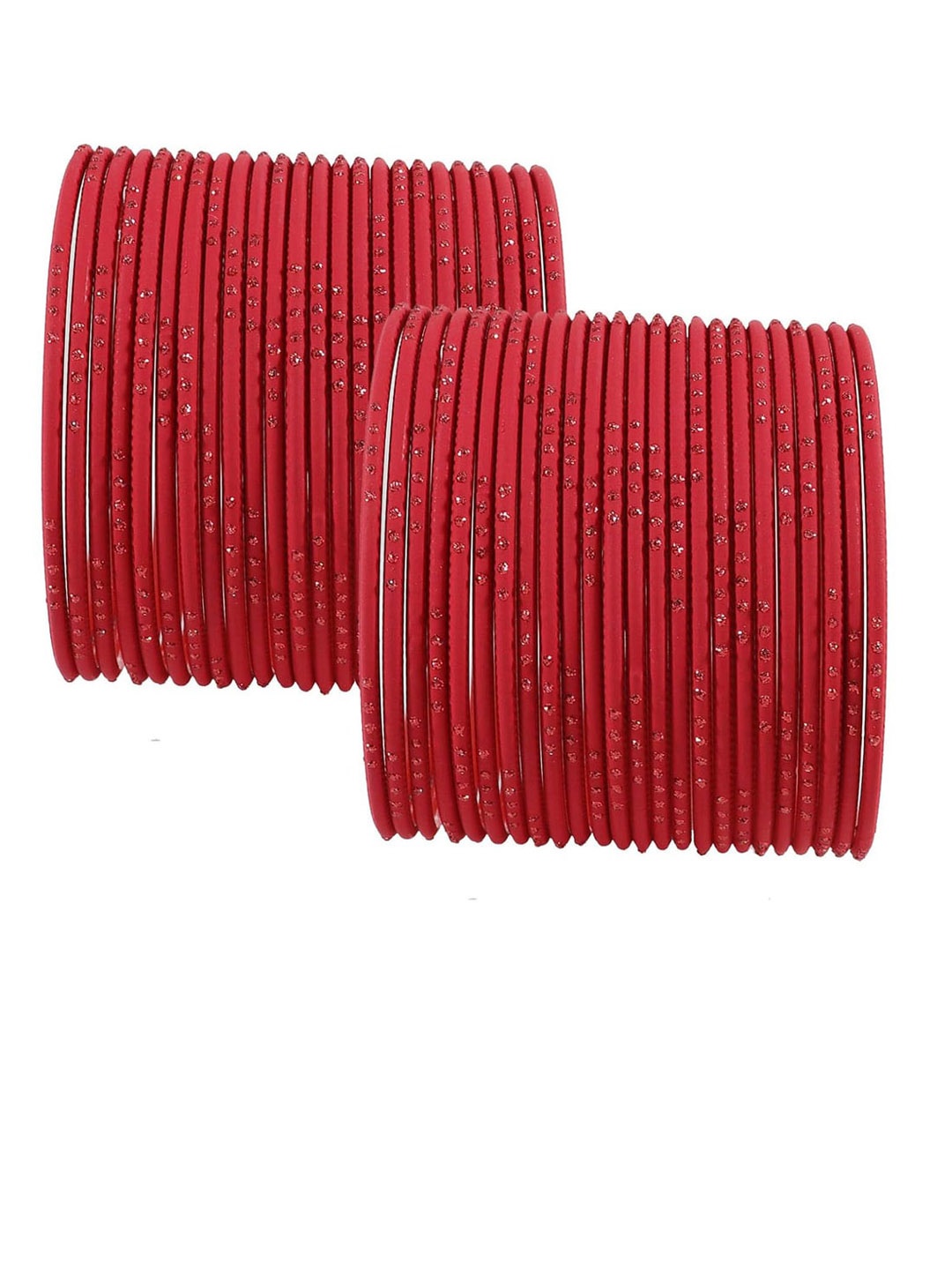 

NMII Set Of 48 Glossy Bangles, Red