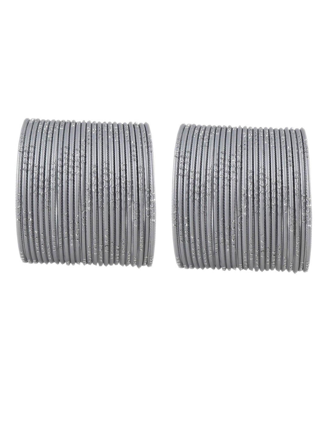 

NMII Set Of 48 Glossy Bangles, Grey