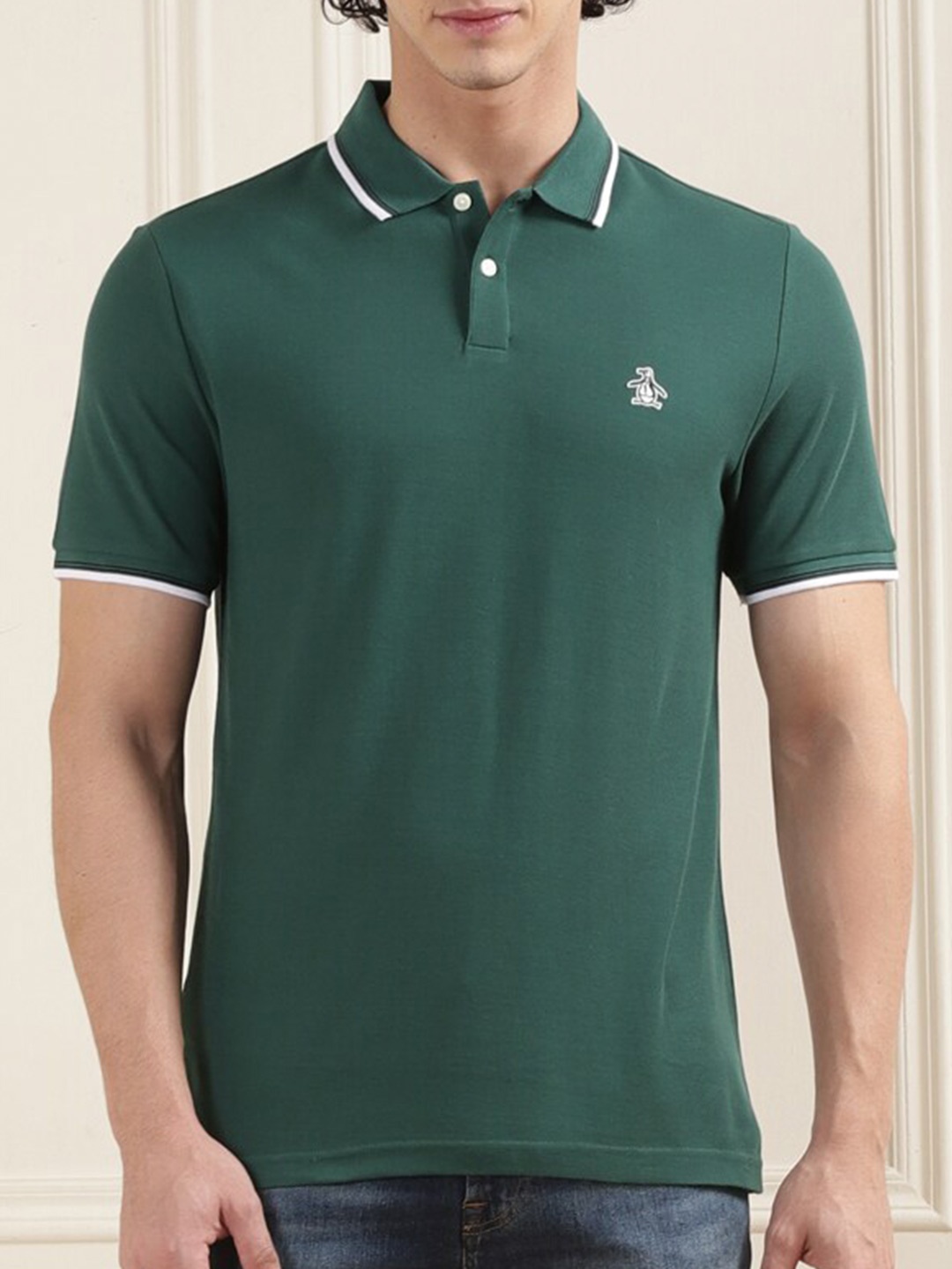

Original Penguin Polo Collar Organic Cotton Slim Fit T-shirt, Green