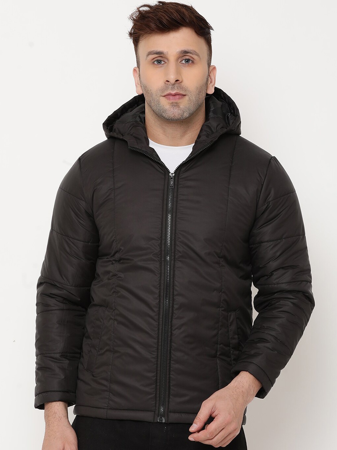 

9ty3ree Hooded Insulator Puffer Jacket, Black