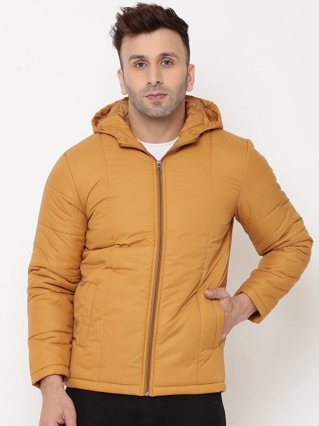 

9ty3ree Hooded Insulator Padded Jacket, Mustard