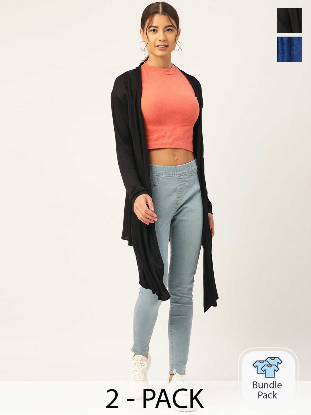 

urSense Women Black & Blue Shrug