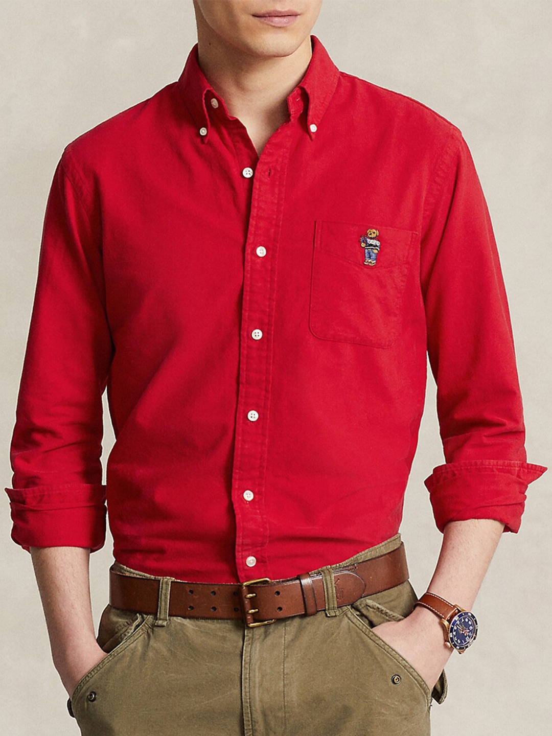 

Polo Ralph Lauren Custom Fit Oxford Cotton Shirts, Red