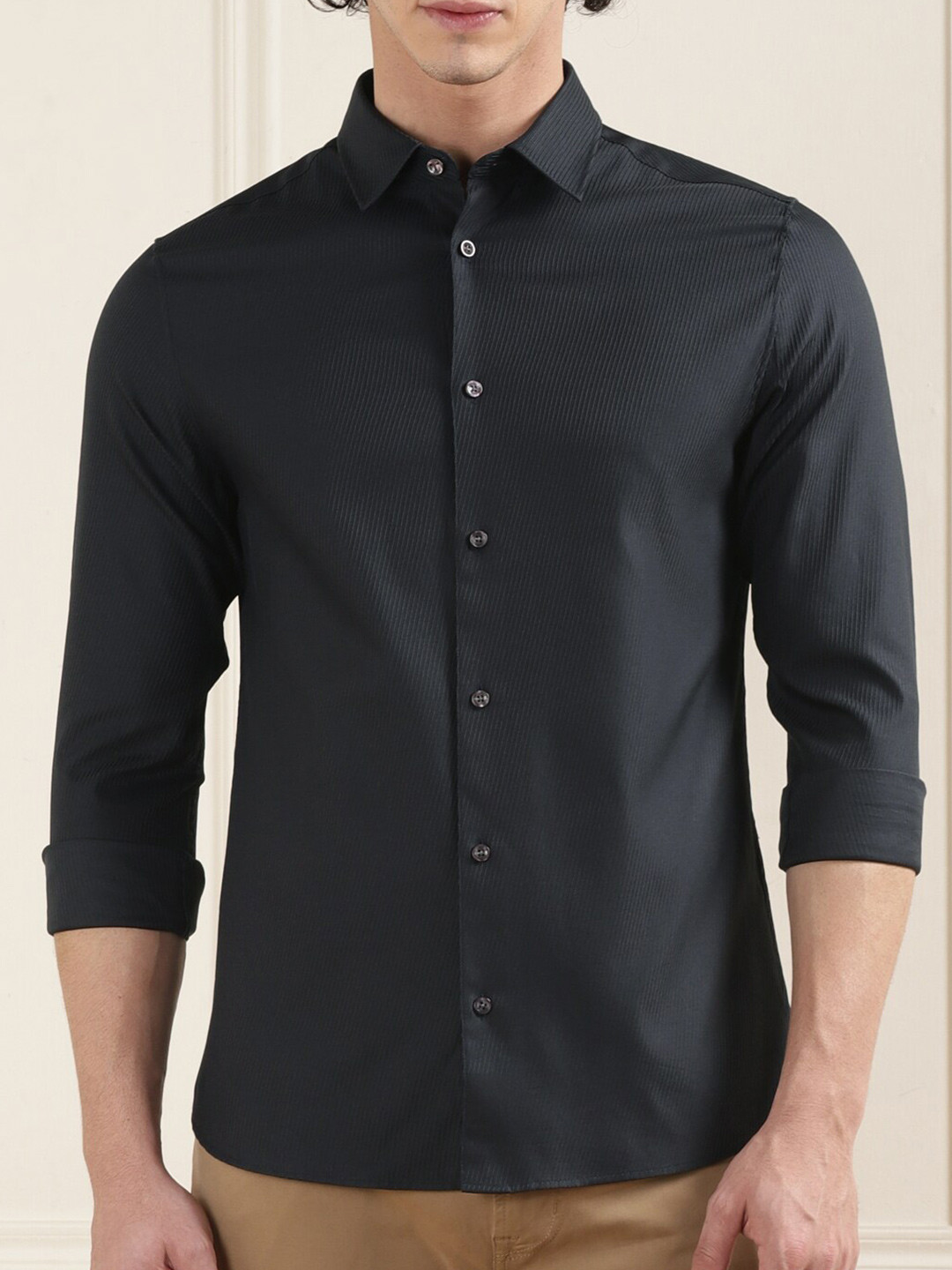 

Ted Baker Slim Fit Pure Cotton Casual Shirt, Navy blue