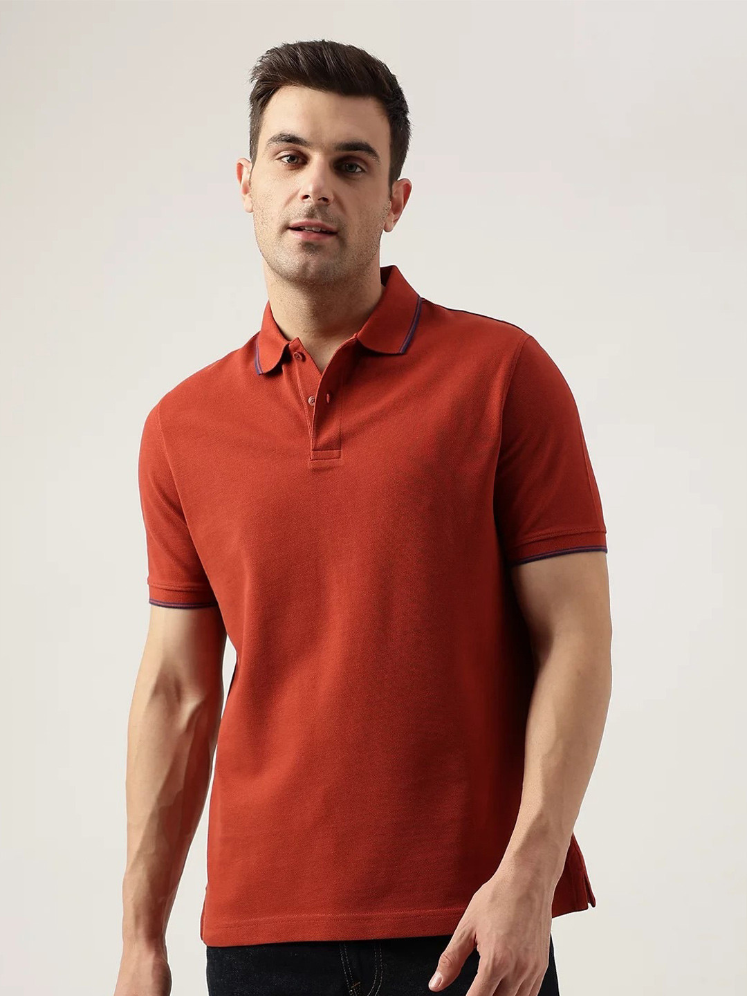 

Marks & Spencer Polo Collar Pure Cotton T-shirt, Red