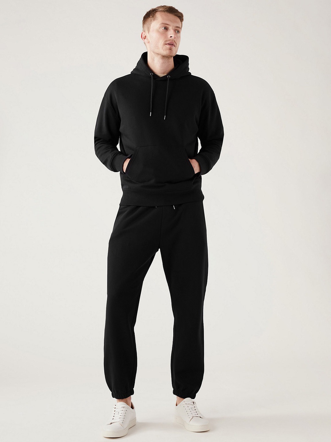 

Marks & Spencer Men Oversized-Fit Joggers, Black