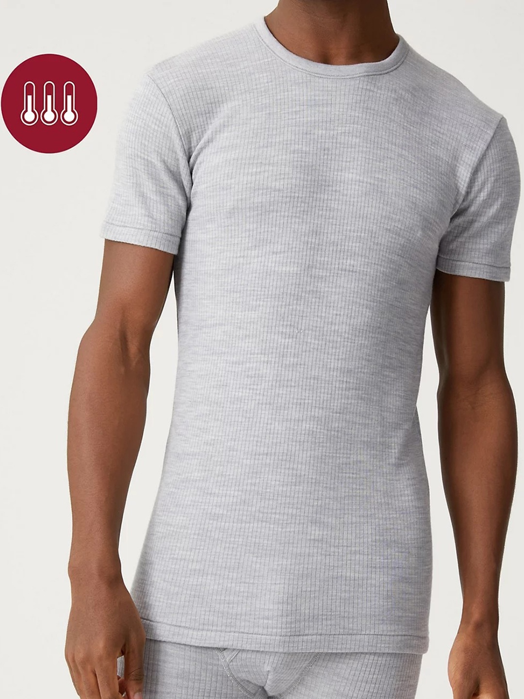 

Marks & Spencer Round Neck Thermal Top, Grey