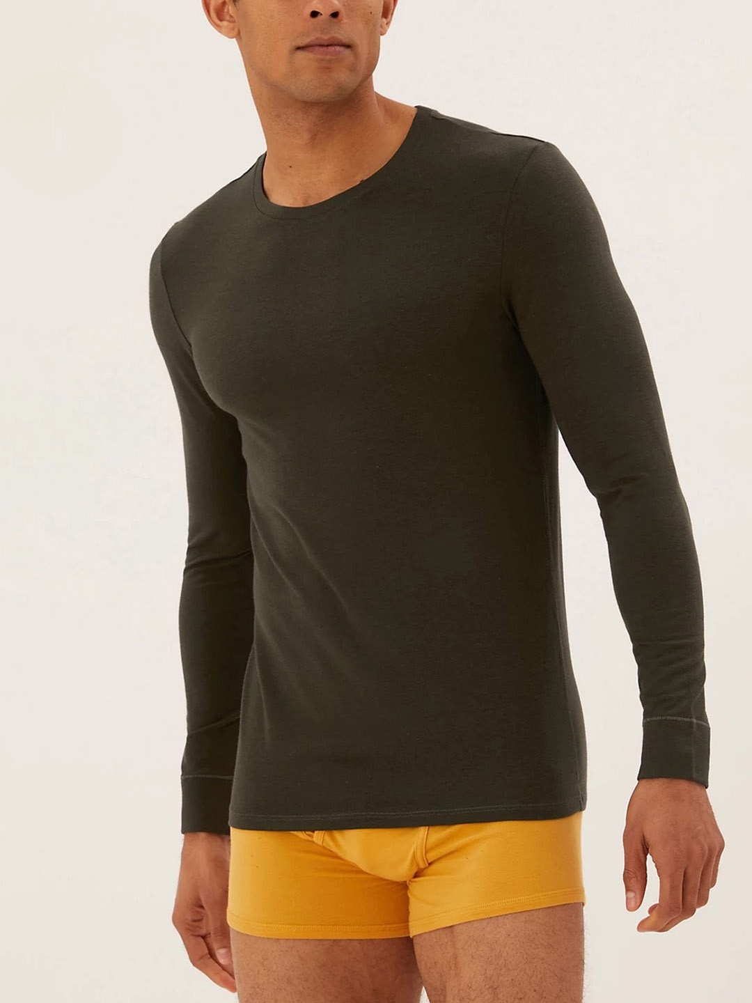 

Marks & Spencer Long Sleeves Thermal Top, Khaki