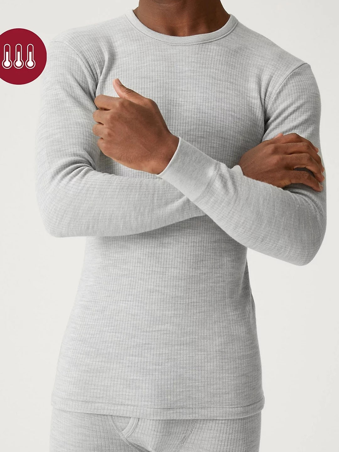 

Marks & Spencer Long Sleeves Thermal Top, Grey