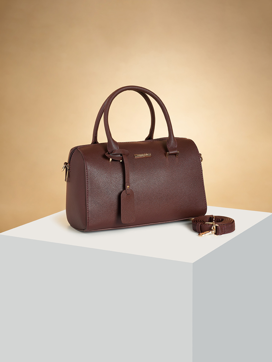 

Forever Glam by Pantaloons Structured Handheld Bag, Brown