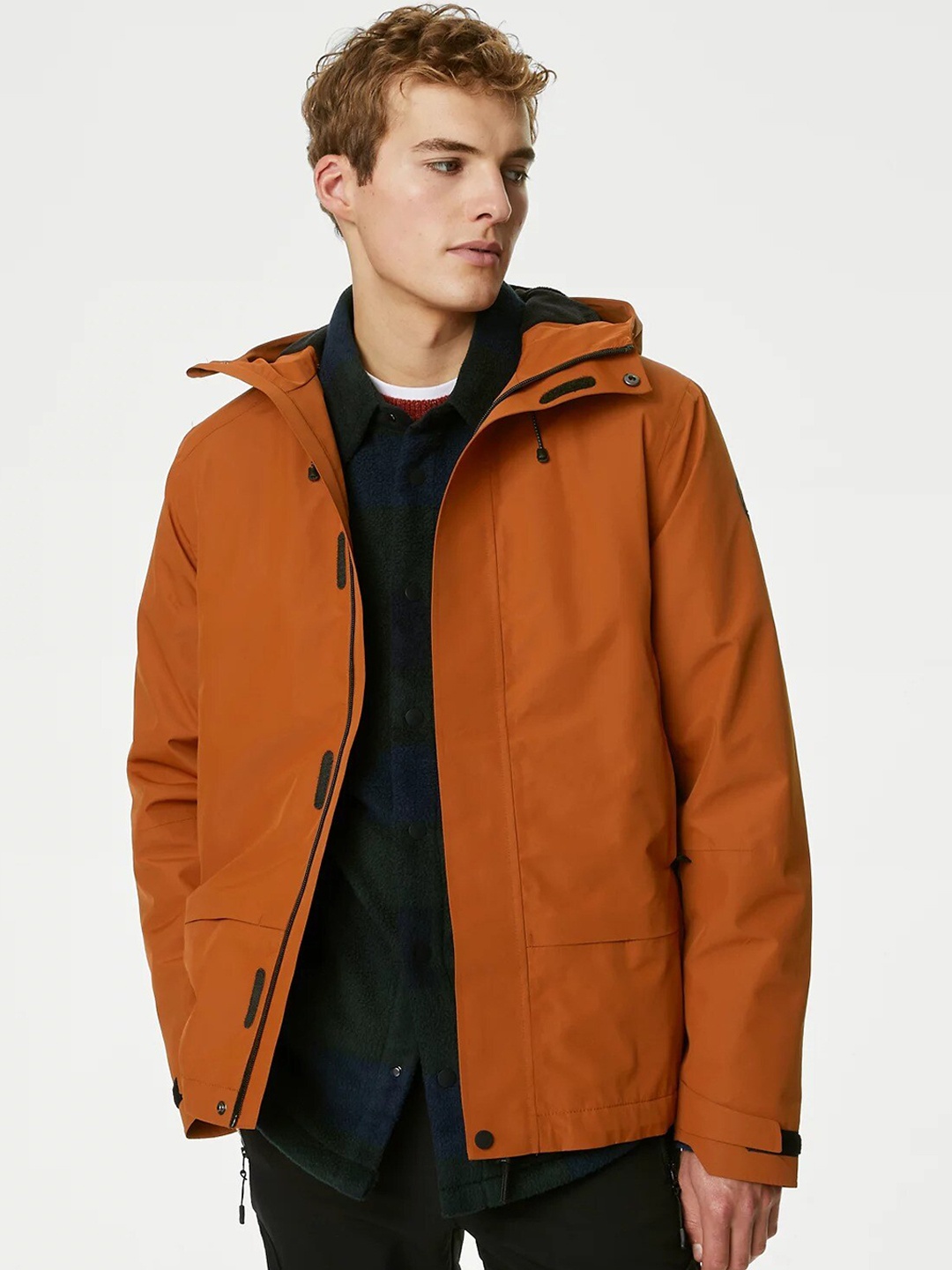 

Marks & Spencer Hooded Bomber Jacket, Orange