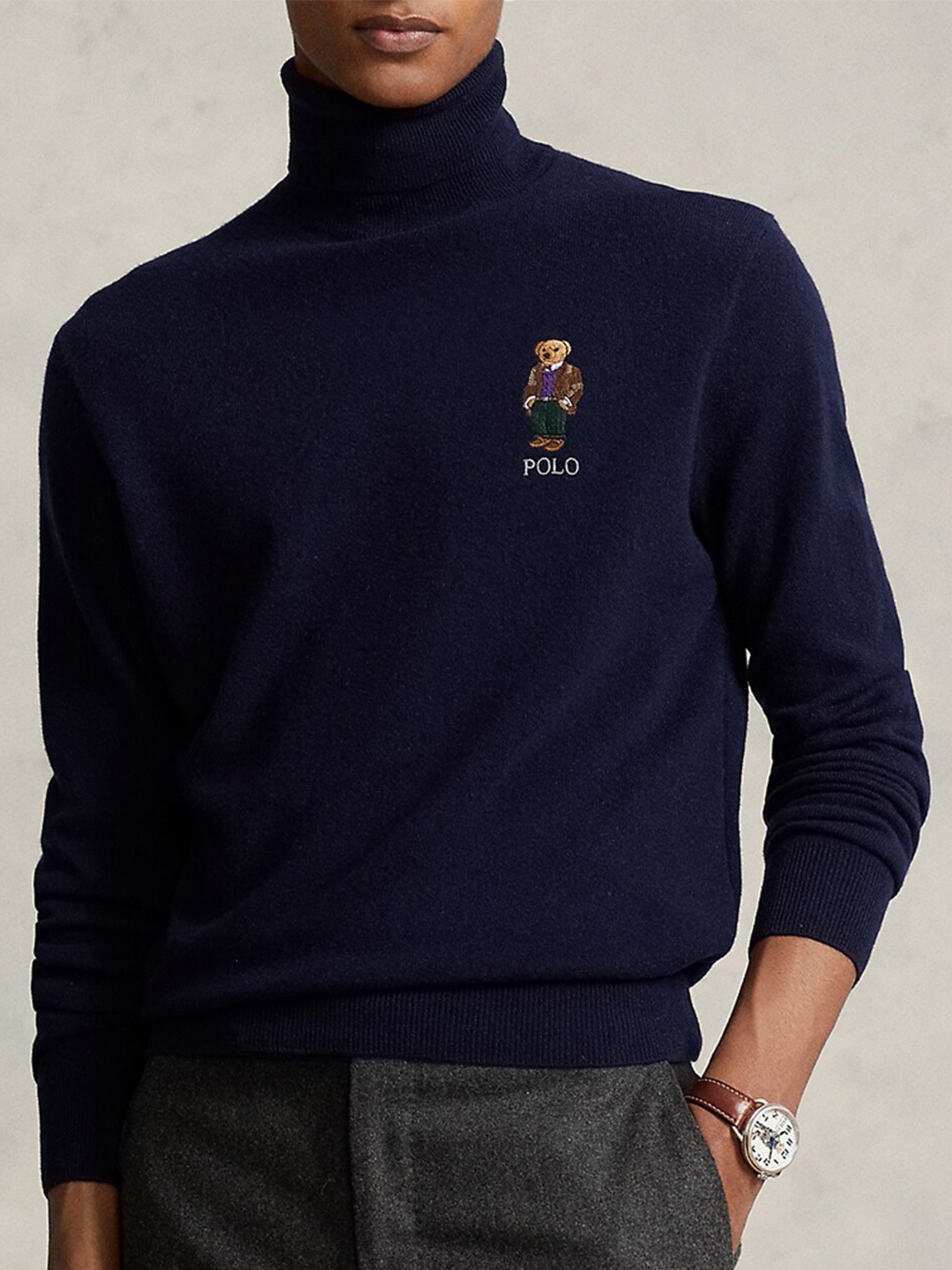

Polo Ralph Lauren Turtle Neck Woollen Pullover Sweater, Navy blue