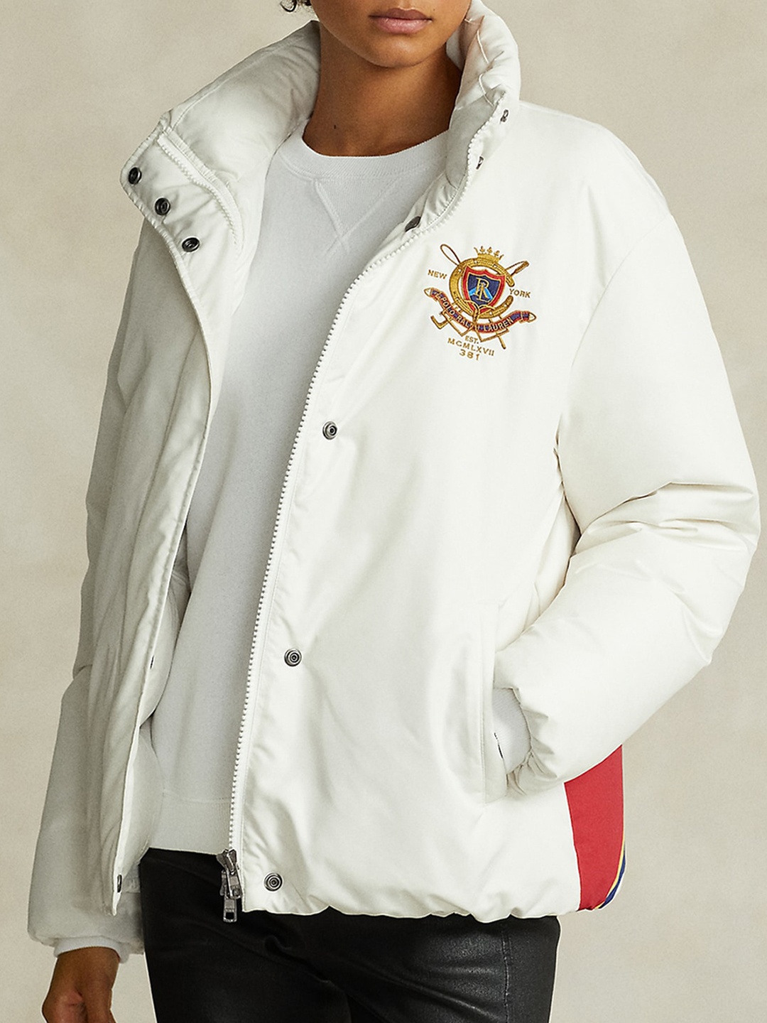 

Polo Ralph Lauren Stand Collar Water-Resistant Puffer Jacket, White