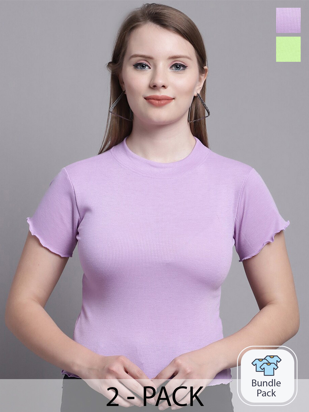 

Jinfo Pack of 2 Organic Cotton Top, Purple