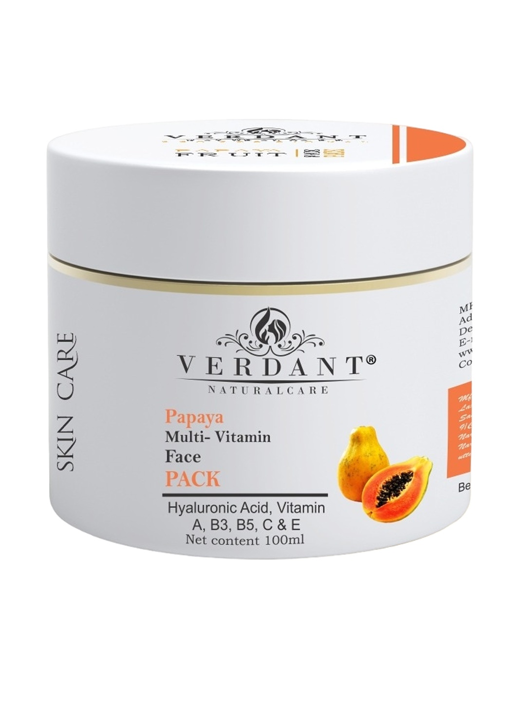 

Verdant Natural Care Set of 3 Skin Glowing & Brightening Papaya Face Pack 300ml, Na