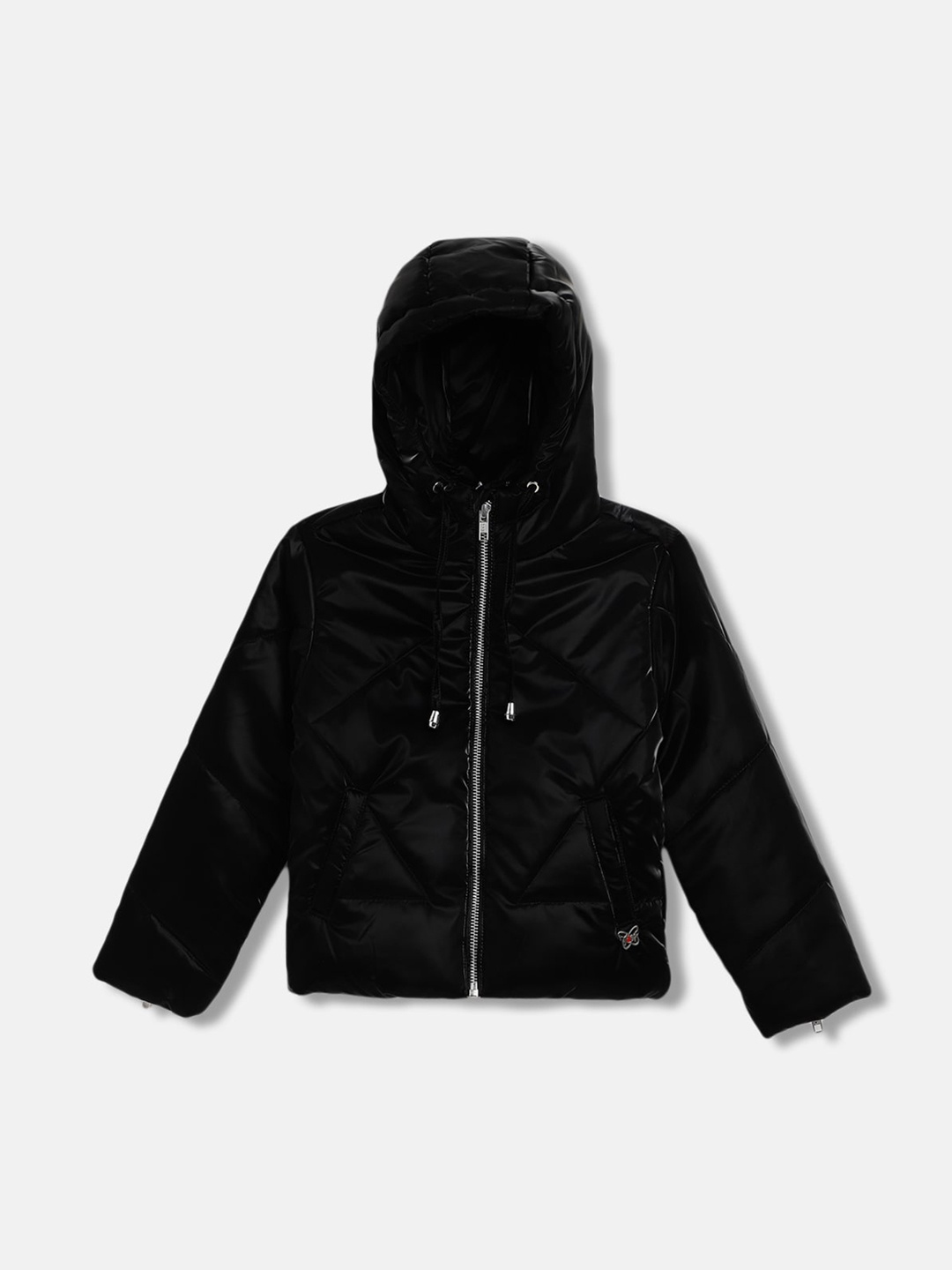 

Blue Giraffe Girls Hooded Long Sleeves Padded Jacket, Black