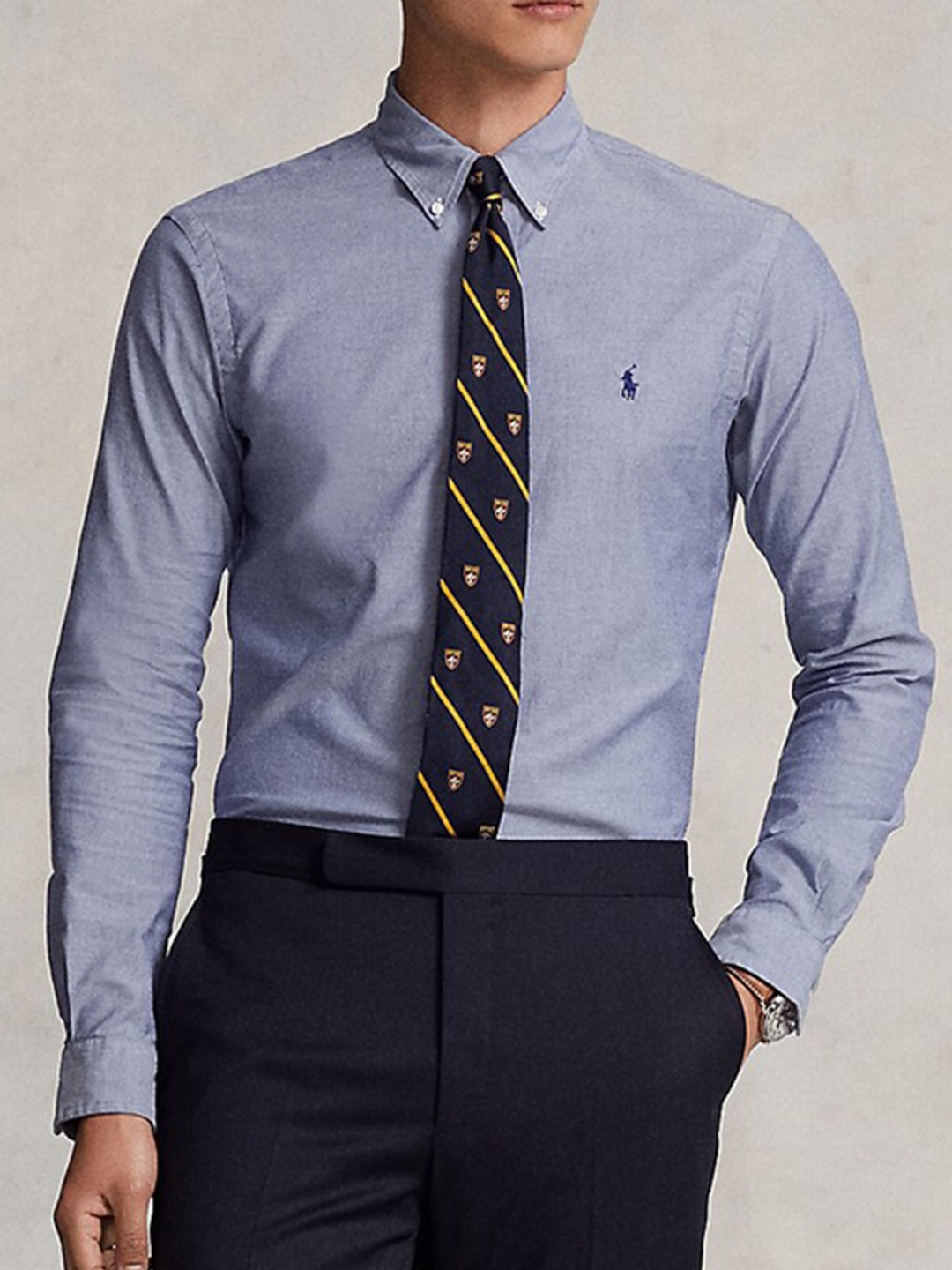 

Polo Ralph Lauren Button-Down Collar Custom-Fit Stretch Oxford Formal Shirt, Blue