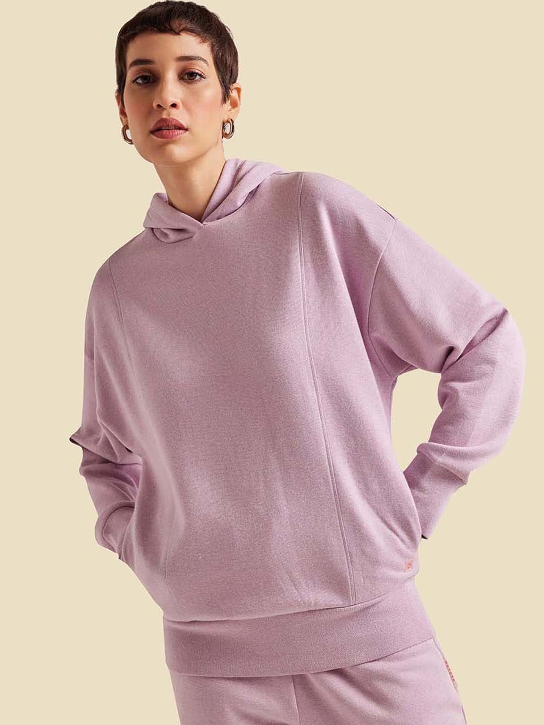 

Muvazo Hooded Cotton Sweatshirt & Joggers, Purple