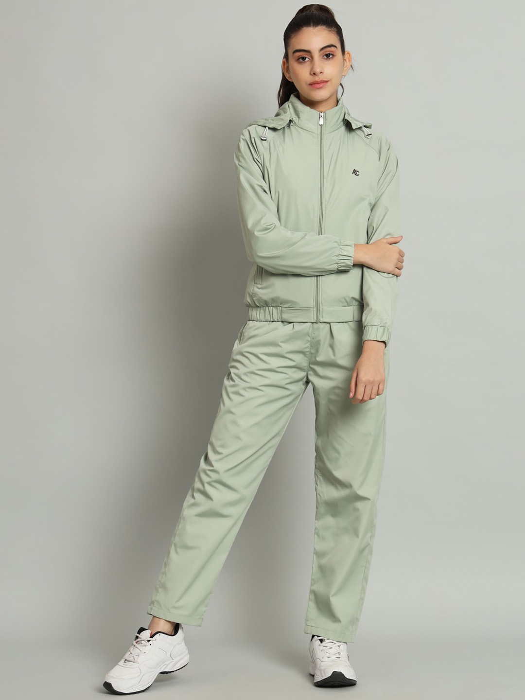 

ANTI CULTURE Long Sleeves Hooded Tracksuit, Green