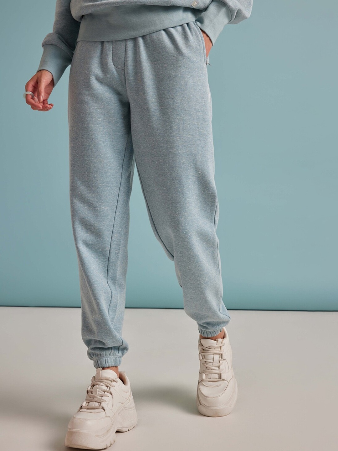 

Muvazo Women Fleece Joggers, Blue
